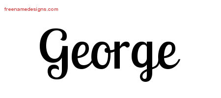 Handwritten Name Tattoo Designs George Free Download
