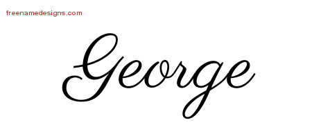 Classic Name Tattoo Designs George Graphic Download