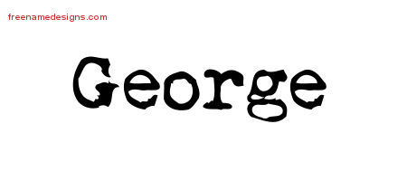 Vintage Writer Name Tattoo Designs George Free