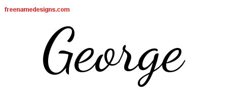 Lively Script Name Tattoo Designs George Free Printout