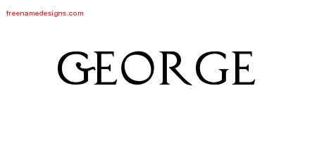 Regal Victorian Name Tattoo Designs George Graphic Download