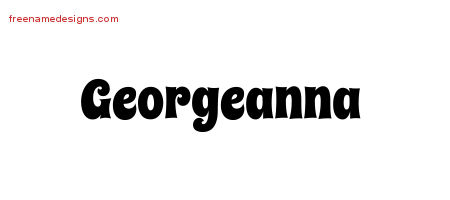 Groovy Name Tattoo Designs Georgeanna Free Lettering