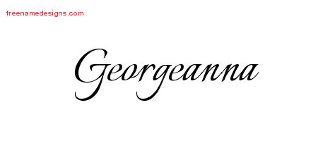 Calligraphic Name Tattoo Designs Georgeanna Download Free