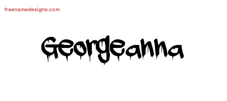 Graffiti Name Tattoo Designs Georgeanna Free Lettering