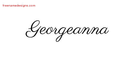 Classic Name Tattoo Designs Georgeanna Graphic Download