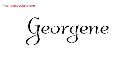 Elegant Name Tattoo Designs Georgene Free Graphic