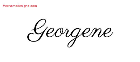 Classic Name Tattoo Designs Georgene Graphic Download
