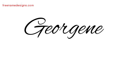 Cursive Name Tattoo Designs Georgene Download Free