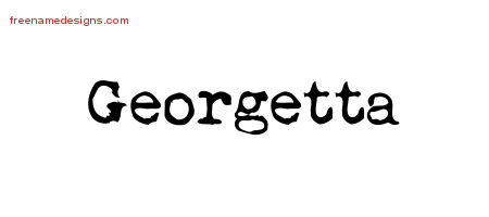 Vintage Writer Name Tattoo Designs Georgetta Free Lettering