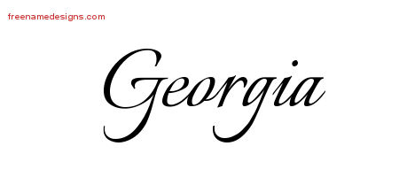 Calligraphic Name Tattoo Designs Georgia Download Free