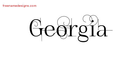 Decorated Name Tattoo Designs Georgia Free