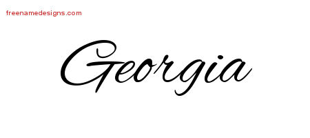 Cursive Name Tattoo Designs Georgia Download Free