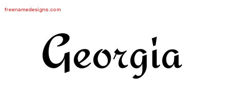 Calligraphic Stylish Name Tattoo Designs Georgia Download Free