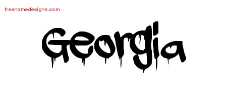 Graffiti Name Tattoo Designs Georgia Free Lettering