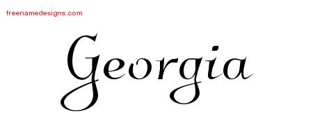Elegant Name Tattoo Designs Georgia Free Graphic