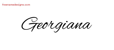 Cursive Name Tattoo Designs Georgiana Download Free