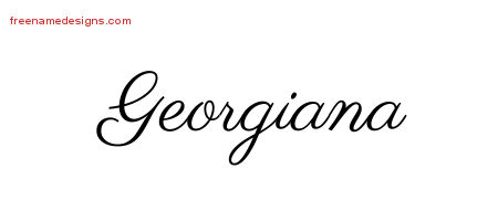 Classic Name Tattoo Designs Georgiana Graphic Download