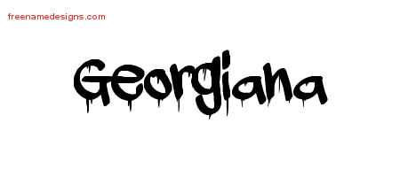 Graffiti Name Tattoo Designs Georgiana Free Lettering
