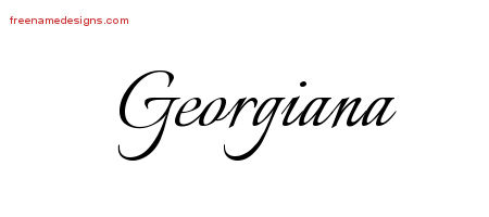 Calligraphic Name Tattoo Designs Georgiana Download Free