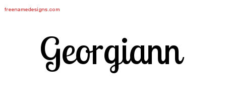 Handwritten Name Tattoo Designs Georgiann Free Download