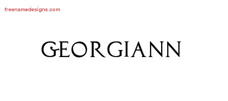 Regal Victorian Name Tattoo Designs Georgiann Graphic Download