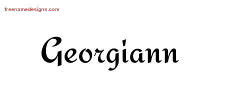 Calligraphic Stylish Name Tattoo Designs Georgiann Download Free