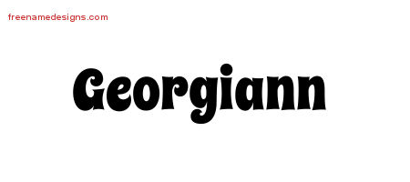 Groovy Name Tattoo Designs Georgiann Free Lettering