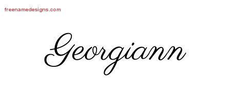 Classic Name Tattoo Designs Georgiann Graphic Download