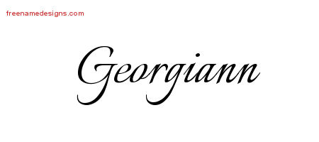 Calligraphic Name Tattoo Designs Georgiann Download Free