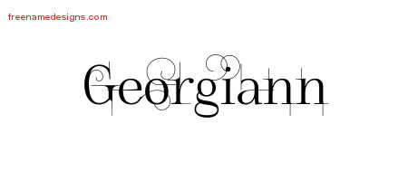 Decorated Name Tattoo Designs Georgiann Free
