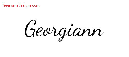 Lively Script Name Tattoo Designs Georgiann Free Printout