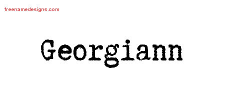 Typewriter Name Tattoo Designs Georgiann Free Download