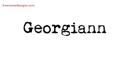Vintage Writer Name Tattoo Designs Georgiann Free Lettering