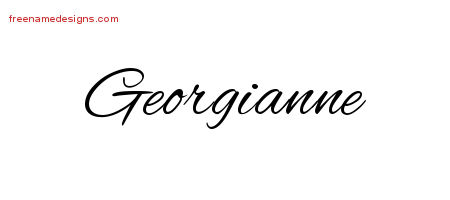 Cursive Name Tattoo Designs Georgianne Download Free