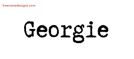 Typewriter Name Tattoo Designs Georgie Free Download