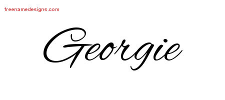 Cursive Name Tattoo Designs Georgie Download Free