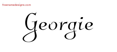 Elegant Name Tattoo Designs Georgie Free Graphic