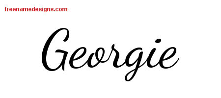 Lively Script Name Tattoo Designs Georgie Free Printout
