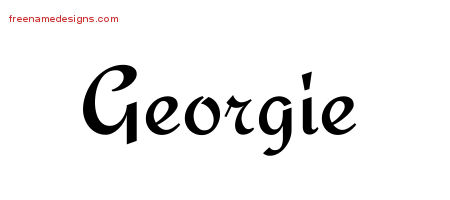 Calligraphic Stylish Name Tattoo Designs Georgie Download Free