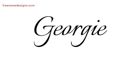 Calligraphic Name Tattoo Designs Georgie Download Free