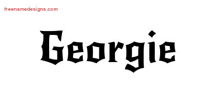 Gothic Name Tattoo Designs Georgie Free Graphic
