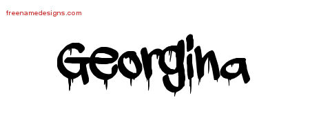 Graffiti Name Tattoo Designs Georgina Free Lettering