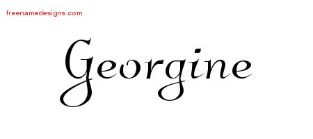 Elegant Name Tattoo Designs Georgine Free Graphic
