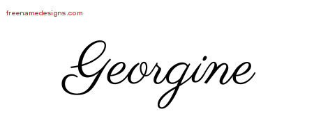 Classic Name Tattoo Designs Georgine Graphic Download
