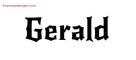 Gothic Name Tattoo Designs Gerald Download Free