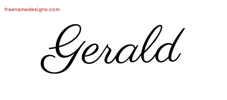 Classic Name Tattoo Designs Gerald Graphic Download