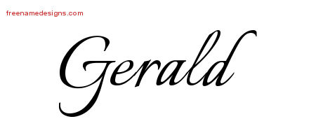 Calligraphic Name Tattoo Designs Gerald Download Free