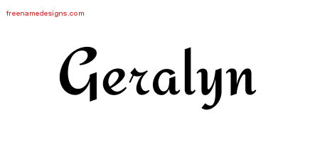 Calligraphic Stylish Name Tattoo Designs Geralyn Download Free