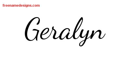 Lively Script Name Tattoo Designs Geralyn Free Printout
