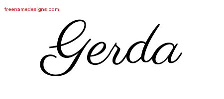 Classic Name Tattoo Designs Gerda Graphic Download